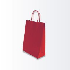 Red paper Bag with twist handle 254mm(H) x 320mm(W) x 165mm (Bottom Gusset)  - 250 Pack/carton